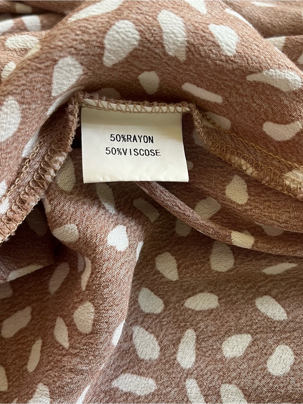 Franklin Print Puff Sleeve Midi Dress Mocha Size 2 - Picture 14 of 15